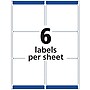 Avery Easy Peel Laser Shipping Labels, 3-1/3" x 4", Clear, 60 Labels/Pack (15664)~#|#~59417B5E-8961-4652-8023BEBAC73B3E68_sc7