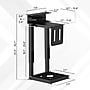 Mount-It! Heavy-Duty Clamp-On CPU Mount for Mid & Full Tower PCs, Holds up to 66 lbs., Matte Black (MI-7159)~#|#~5954B112-14DC-4D36-93BB3F6758927E51_sc7