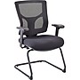 Lorell Conjure Fabric & Mesh Mid‑Back Guest Chair with Adjustable Arms, Black (LLR62009)~#|#~596C4E57-E17A-4971-B4B2C2DD67A9BFF8_sc7