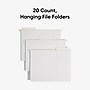 Smead FasTab Reinforced Hanging File Folder, 1-Tab, Letter, White, 20/Box (64002)~#|#~597EB77E-5321-43BC-AF5EF9B409133B36_sc7