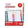Staples Customizable Table of Contents Numeric Dividers, 12-Tabs, Multicolor, 6 Sets (ST62974)~#|#~597F836E-CA14-495C-A4DF70F39F5FE605_sc7