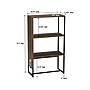 Household Essentials Wrap 41.5" 3-Shelf Bookcase, Brown/Black Laminate/Steel (8260-1)~#|#~59DC6E0B-1066-4D9C-97FDFDA3677AE751_sc7