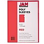 JAM Paper Plastic Sleeves, 9" x 12", Red, 120/Pack (2226316989B)~#|#~59F355B6-4DCB-4585-86678072B6B50686_sc7
