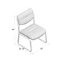 Boss Armless Leather Sled Base Side Chair, Black (B9539)~#|#~5A0AA3AD-57F2-4D65-AEEB3BBD0EDC68E2_sc7