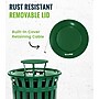 Alpine Industries Metal Outdoor Rain Bonnet Lid for 38-Gallon Waste Receptacle, Green (479-38-A-GRN)~#|#~5A351D91-BF37-41CA-B80057C90D679075_sc7