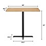 Flash Furniture Bennett Wooden Commercial Indoor Table, 48" x 30", Natural Top/Black Base (GSF3048NTT2230B)~#|#~5A700C12-17FD-4906-AA1CE0FEC5552A0B_sc7