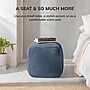 Anji Mountain Madison Ivory Sailor Blue Fabric Square Pouf Ottoman (AMBPF102-1818)~#|#~5A72ADD4-6F16-49F6-BFB1BF92CB515CEE_sc7