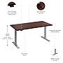 Bush Business Furniture Move 60 Series 60"W Electric Height Adjustable Standing Desk, Hansen Cherry (M6S6030HCSK)~#|#~5A7FCBAF-457C-4054-B4713B52D007B2D2_sc7