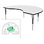 Correll Kidney-Shaped Activity Table, 72" x 48", Height-Adjustable, Frosty White/Black (A4872DE-KID-80)~#|#~5A8A7B85-F112-4336-8AA12A3151CC9D6F_sc7