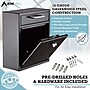 AdirOffice Steel Combination Locking Wall Mounted Interoffice Drop Box Mailbox, Medium, Black (631-05-BLK-KCPK)~#|#~5A8E5D01-3F1D-476E-9A2403B69B759C21_sc7