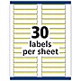 Avery TrueBlock Laser/Inkjet File Folder Labels, 2/3" x 3-7/16", White/Yellow, 1,500 Labels/Pack (5966)~#|#~5AB96E4A-4D1E-4182-84F1FE0ABED807DF_sc7
