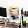 Mind Reader 7-Compartment Metal Desk Shelf, Silver (MAGROUND-SIL)~#|#~5AC3662F-A49A-4205-B50DBC052ADD9EAB_sc7