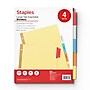 Staples Large Tab Insertable Paper Dividers, Assorted Colors, 5-Tabs, 4 Sets (13515/14481)~#|#~5AFD88A1-404A-42A3-8719E7281910A607_sc7