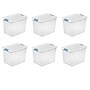 Sterilite 25 Quart Latching Storage Bin with Lid, Plastic, White, 6/Carton (14958006)~#|#~5B16980A-763F-44D4-A9412013C9CAFB0D_sc7