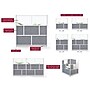 Luxor Modular Room Divider Add-On Wall, 70"H x 70"W, Gray/Frosted PET/Acrylic (MW-7070-XFCG)~#|#~5B2D8E0B-4228-454E-997CE8F081093974_sc7