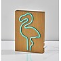 Simplee Adesso LED Wood Framed Neon Flamingo Table/Wall Lamp, 9"H, Brown/Multi-Color (SL3722-12)~#|#~5B4C1D71-215A-4AC7-9A6BCD38CF598461_sc7