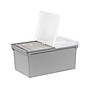 Iris Plastic File Box with Split Lid, Letter Size, Gray/Translucent White (500228)~#|#~5B4E8B7B-24D2-4FEA-9337CB55FAF4973C_sc7