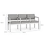 Lesro Lenox Steel 3-Seat Tandem Seating, Open House Asteroid/Silver (LS3103.SSV-01OHAS)~#|#~5B7DAD4E-5A1C-47C8-A344E5375B99305A_sc7