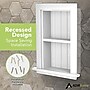 AdirHome 1-Shelf Recessed Wall Mount Shelf, 19" x 12.75" x 4.75", White (515-01-WHI)~#|#~5B7EDEEC-6A05-4836-AA378B0401B68525_sc7