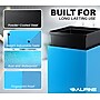Alpine Industries Steel Recycling and Trash Can Set with Square and Mixed Lid, 29 Gallon, Blue/Black, 2/Pack (ALP4450-BLK-KIT3)~#|#~5B89D7A2-A5C7-4167-818C383563BA18C0_sc7