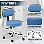 Viva Comfort Armless Vinyl Medical and Lab Stool with Lumbar Support, Blue (ADI910-03-BLU-MK)~#|#~5BAADBFC-AC5A-4F80-ADD905BF3493E965_sc7