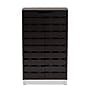 Baxton Studio Ernest Shoe Cabinet, Dark Brown and Grey (178-11027-HiT)~#|#~5BAB6282-B7A3-4866-B0C0D6BDC244443F_sc7