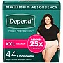 Depend Fresh Protection Adult Incontinence Underwear for Women, Disposable, XXL, Blush, 44 Count (53304)~#|#~5BAF0B00-B64F-4DF5-99FEABB8AF1AB88E_sc7
