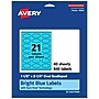 Avery Scalloped Decorative Edge Multipurpose Labels, 1-1/8" x 2-1/4", Bright Blue, 840/Pack (94061)~#|#~5BFDC8EA-DCC0-4726-AD5CEEBC85449D4A_sc7