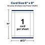 Avery Integrated Cards, 6" x 9", Glossy White, 50/Box (95281)~#|#~5C211A24-B80F-49DD-AEB53D26DB0B3192_sc7