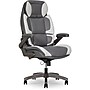 Sharper Image S-950 Heated Ergonomic Faux Leather Swivel Executive Massage Chair, Gray/White (52755M-GRYWHT)~#|#~5C22787E-3A07-41A2-B7D178551F0F9F35_sc7