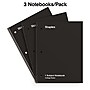 Staples 1-Subject Notebook, 8" x 10.5", College Ruled, 70 Sheets, Black, 3/Pack (ST58373C)~#|#~5C3A65FC-2582-44DF-9BB9249F472A79D8_sc7