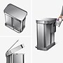 simplehuman Stainless Steel Dual Compartment Trash & Recycling Step Can, 15 Gallon (CW2116)~#|#~5C3E7F75-26F5-4EB1-86DC0B55BB60AE7B_sc7