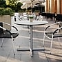 Flash Furniture TopGuard 36" Round Wood Dining Table with X-Base, White Faux Marble/Silver Base (STRD36WMAT3030S)~#|#~5C3EA5E0-6D4B-4E87-9319A25FDF802030_sc7