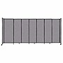 Versare ShieldWall Folding Mobile Room Divider, 82"H x 186"W, Cloud Gray Fabric (DS1911208-1)~#|#~5C543758-8D1C-4664-967EF57B96691E40_sc7