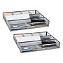Mind Reader 6-Compartment Metal Drawer Organizer, Silver, 2/Set (2DEER-SIL)~#|#~5C554441-9D2E-45DF-AD3AA2149DAE488C_sc7