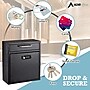 AdirOffice Steel Combination Locking Wall Mounted Interoffice Drop Box Mailbox, Medium, Black (631-05-BLK-KCPK)~#|#~5C62E593-C8AB-4985-A926FCA88C813AB5_sc7