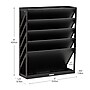 Mind Reader 5-Compartment Plastic Mountable Wall File, Black (WALLANCH-BLK)~#|#~5C66AEE8-3C52-4A8C-AF366161CF9D0241_sc7