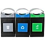 Commercial Zone Avante Series Polyethylene Triple-Stream Trash, Recycling and Compost Center, 165 Gallon, Black (787302MSA)~#|#~5CBF2E4A-0A6A-4DCE-95D4C351CFD60F51_sc7