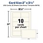 Avery Clean Edge Business Cards, 3.5" x 2", Matte Ivory, 200/Pack (8876)~#|#~5CE31DD3-4559-4B41-A90728AC6DEE167E_sc7