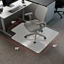 Staples Office Chair Mat, Clear Floor Mats with Lip, Flat-Pile Carpets, Extended Under-Desk Coverage, 53 x 45 Inch, Smooth Glide~#|#~5CEE8CD8-788D-4693-B2784F643AC55D99_sc7