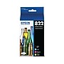 Epson T822 Black/Cyan/Magenta/Yellow Standard Yield Ink Cartridge, 4/Pack (T822120XL-BCS)~#|#~5D19BEA9-EA48-4A26-AE7644D5F1C32AED_sc7