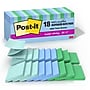Post-it Recycled Super Sticky Pop-up Notes, 3" x 3", Oasis Collection, 70 Sheet/Pad, 18 Pads/Pack (R330-18SST-CP)~#|#~5D3632D3-6977-4B36-A8DB279529DFEADE_sc7