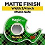 Scotch Magic Invisible Clear Tape With Dispenser, 0.75" x 8.33 yds., 1" Core, 3 Rolls/Pack, 3/Pack(3105)~#|#~FA8DCD70-3382-4354-B45D1A6B108CCC92_sc7