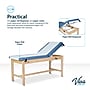 Viva Comfort Aristo Wood Physician Exam Table with Adjustable Backrest, Paper Holder, 500lbs. Capacity, Blue (ADI996-HBF-BLU)~#|#~5D96A7CE-DB0A-4D23-B558F5097C8AE61F_sc7