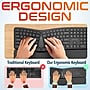 Delton KB250 Ergonomic Wireless Curved Keyboard with Cushioned Wrist Rest, Black (DKBE250-WR)~#|#~5D9F69B8-3DFD-4245-8418CFC271F791F1_sc7