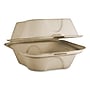 World Centric Fiber Hinged Takeout Container, Natural, 50/Pack, 500/Carton (WORTOSCU15BLFP)~#|#~5DA0C61F-5022-4447-8B92DBA14B23F592_sc7