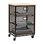 Mind Reader 3-Drawer Rolling Storage Organizer Cart with Wheels, Black (3TMESHC-BLK)~#|#~5DA6C27C-40F6-4C35-8A014C91C82BD9B3_sc7
