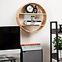 Mind Reader 2-Shelf Wall Decor Circular Floating Shelves, Brown (WWALLCIR-BRN)~#|#~5DAA25FA-1A42-468A-80AF9C07A523BEF9_sc7