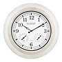 La Crosse Technology 21" Indoor/Outdoor Atomic Analog White-Washed Hammered Metal Wall Clock~#|#~5DF5320A-E8CE-40C8-B7ACB9708431291C_sc7