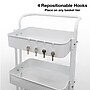 Excello Brands 3-Shelf Metal Rolling Utility Cart, White (OSO-MTL3CRT-WHT) ~#|#~5E06AD01-AFB9-40E6-BD12B6D9908F7F3A_sc7